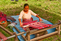 Weaving the village's cloth
