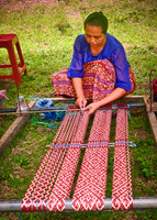 Weaving the village's cloth