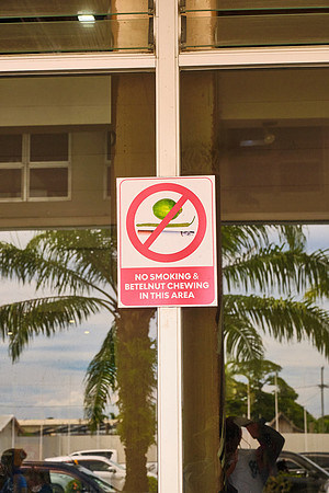 No chewing Betel Nuts at the airport