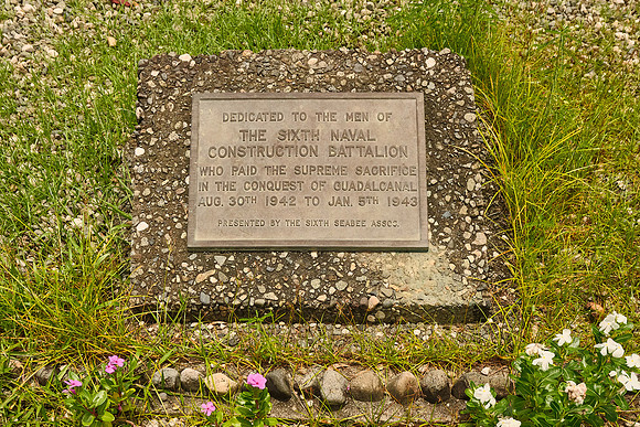 By the flagpole outside the terminal is this plaque to the Sea Bee's
