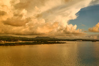 Post-storm golden sunset