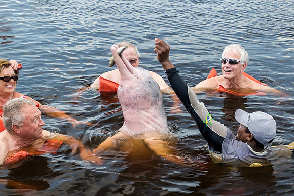 Swimming with Pink Dolphins