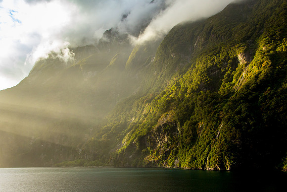 Sunbeams on the Shoulder, Milford Sound, NZ