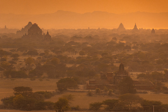 Sunset Over Bagan, Myanmar