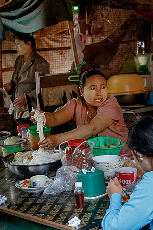 Noodle Woman, Bagan, Myanmar
