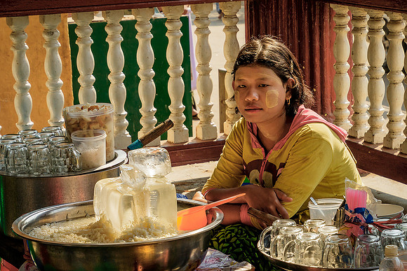 Ice Tea Girl, Bagan, Myanmar
