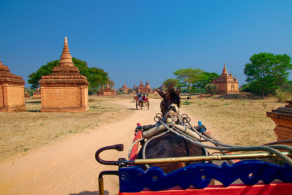Horse Cart Ride, Bagan, Myanmar