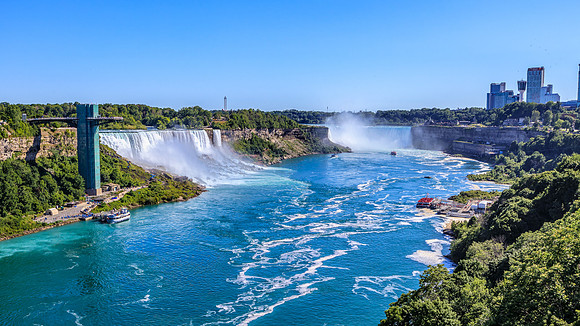 American and Horseshoe Falls from Rainbow Bridge