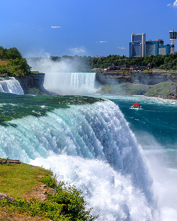 All Three Falls: American, Bridal Veil, and Horseshoe Falls