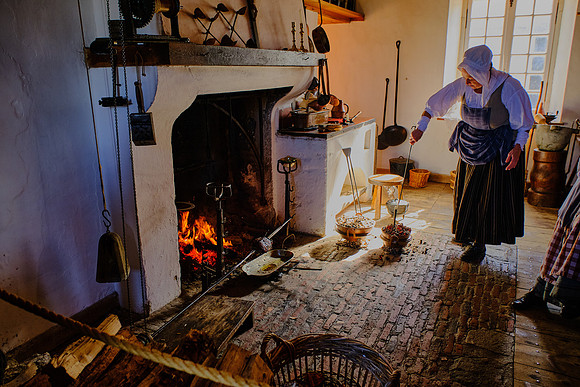 Working in the Kitchen, Ft. Louisbourg, Nova Scotia