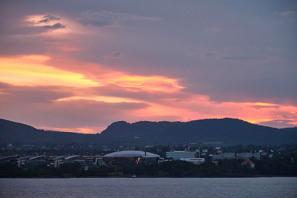 Fiery Sunset over Oslofjorden
